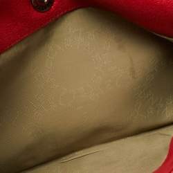 مملوكة مسبقًا حقيبة كلاتش ستبلا مكارتني فول سيود صناعي فوشيا قابلة للطي 