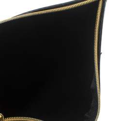 Pre Owned Stella McCartney Black Faux Leather Zip Pouch