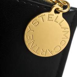 Pre Owned Stella McCartney Black Faux Leather Zip Pouch