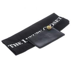 Pre Owned Stella McCartney Black Faux Leather Zip Pouch