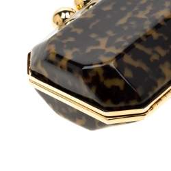 Pre Owned Stella McCartney Black/Brown Plexiglass Lucia Clutch