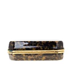 Pre Owned Stella McCartney Black/Brown Plexiglass Lucia Clutch