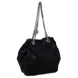 Pre Owned Stella McCartney Black Faux Leather Bucket Bag
