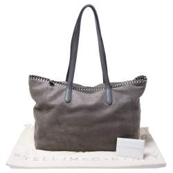Pre Owned Stella McCartney Grey Faux Leather Falabella Shopper Tote