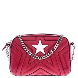 Stella McCartney Red Leather Stella Star Crossbody Bag