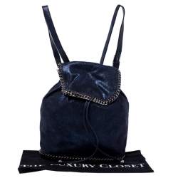 Pre Owned Stella McCartney Midnight Blue Faux Leather Falabella Backpack
