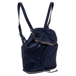 Pre Owned Stella McCartney Midnight Blue Faux Leather Falabella Backpack