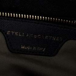 Pre Owned Stella McCartney Grey Faux Leather Bordered Shoulder Bag