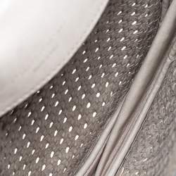 Stella McCartney Grey Woven Leather Alexa Flap Shoulder Bag