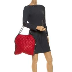 Pre Owned حقيبة يد ستيلا ماكرتني فالابيا صغيرة جلد صناعي مبطنة حمراء