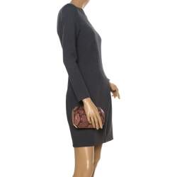 Stella McCartney Pink/Black Faux Python Leather Lucia Clutch