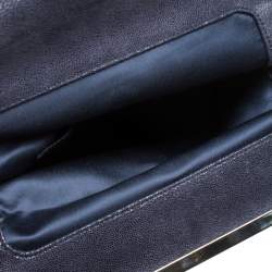 Pre Owned Stella McCartney Black Faux Leather Foldover Clutch