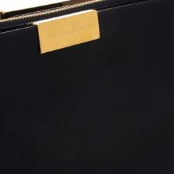 مملوكة مسبقًا حقيبة كتف ستيلا ماكارتني بسحاب ملتف جلد سوداء