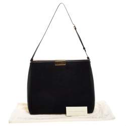 مملوكة مسبقًا حقيبة كتف ستيلا ماكارتني بسحاب ملتف جلد سوداء