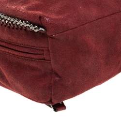 Pre Owned Stella McCartney Burgundy Faux Leather Falabella Backpack
