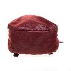 Pre Owned Stella McCartney Burgundy Faux Leather Falabella Backpack
