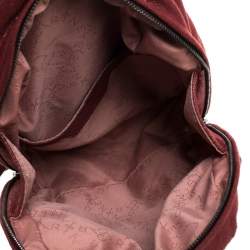 Pre Owned Stella McCartney Burgundy Faux Leather Falabella Backpack