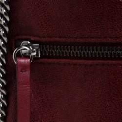 Pre Owned Stella McCartney Burgundy Faux Leather Falabella Backpack