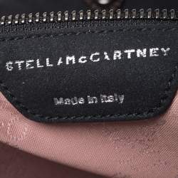 Stella McCartney Black Faux Suede Falabella Fringed Tote