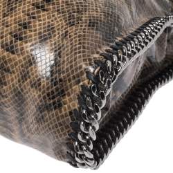 Pre Owned Stella McCartney Beige Faux Python Embossed Leather Falabella Tote 
