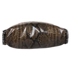 Pre Owned Stella McCartney Beige Faux Python Embossed Leather Falabella Tote 