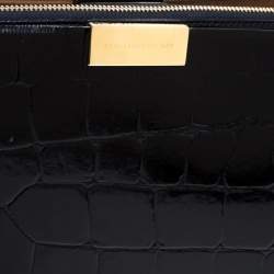 Pre Owned حقيبة كتف ستيلا ماكرتني جلد نقش تمساح سوداء