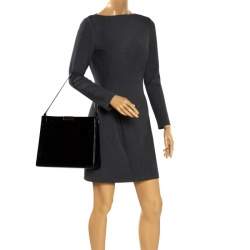 Pre Owned حقيبة كتف ستيلا ماكرتني جلد نقش تمساح سوداء