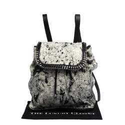 Pre Owned Stella McCartney Grey Canvas and Leather Falabella Backpack