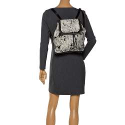 Pre Owned Stella McCartney Grey Canvas and Leather Falabella Backpack