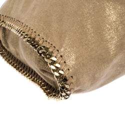 Pre Owned Stella McCartney Gold Faux Leather Small Falabella Tote
