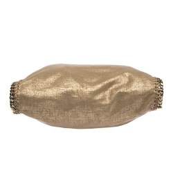 Pre Owned Stella McCartney Gold Faux Leather Small Falabella Tote
