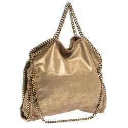 Pre Owned Stella McCartney Gold Faux Leather Small Falabella Tote