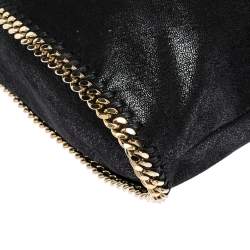 Pre Owned Stella McCartney Black Faux Leather Falabella Backpack