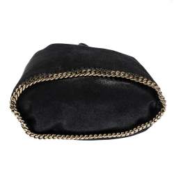 Pre Owned Stella McCartney Black Faux Leather Falabella Backpack