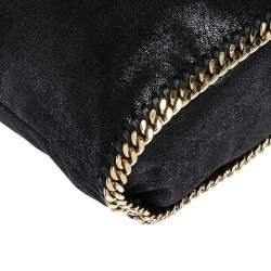 Pre Owned Stella McCartney Black Faux Leather Falabella Backpack