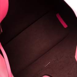 Pre Owned Stella McCartney Neon Pink Faux Leather Logo Tote