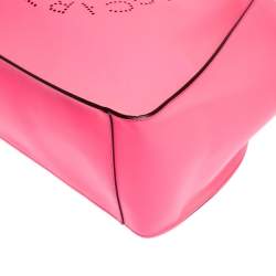 Pre Owned Stella McCartney Neon Pink Faux Leather Logo Tote