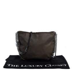 Pre Owned Stella McCartney Grey Faux Leather Crossbody Bag