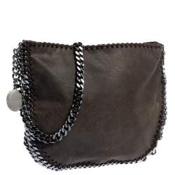 Pre Owned Stella McCartney Grey Faux Leather Crossbody Bag