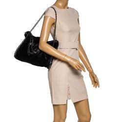 مملوكة مسبقًا حقيبة يد ستيلا مكارتني "فالابيا" صغيرة جلد صناعي سوداء