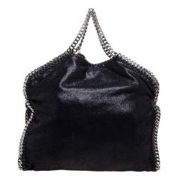 مملوكة مسبقًا حقيبة يد ستيلا مكارتني "فالابيا" صغيرة جلد صناعي سوداء