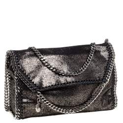 Pre Owned حقيبة كتف ستيلا مكارتني "فالابيلا" قلاب جلد صناعي رصاصي 