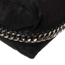 Pre Owned Stella McCartney Black Faux Leather Falabella Shoulder Bag