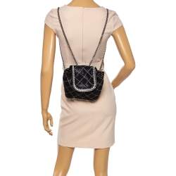 Pre Owned Stella McCartney Black Faux Leather Mini Falabella Backpack