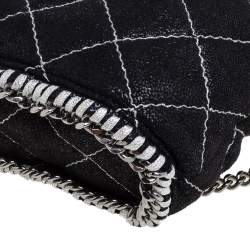 Pre Owned Stella McCartney Black Faux Leather Mini Falabella Backpack