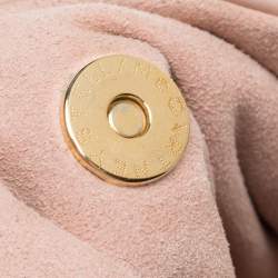 Pre Owned Stella McCartney Peach Faux Leather Laser Cut Norma Shoulder Bag