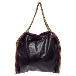 Pre Owned Stella McCartney Plum/Pink Faux Leather Small Falabella Tote