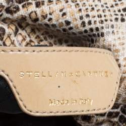 Pre Owned Stella McCartney Beige Snakeskin Effect Falabella Crossbody Bag