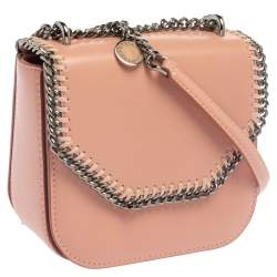 Stella McCartney Pink Faux Leather Mini Falabella Box Shoulder Bag