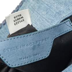 Pre Owned Stella McCartney Light Blue Denim Star Print Baby Falabella Bag